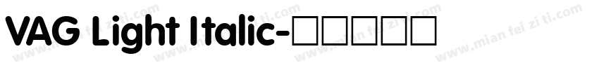 VAG Light Italic字体转换